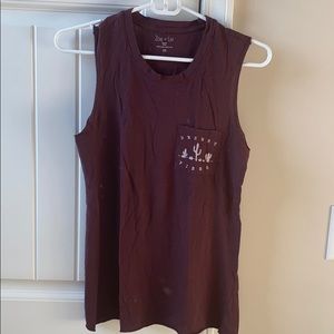 Maroon Graphic Tank